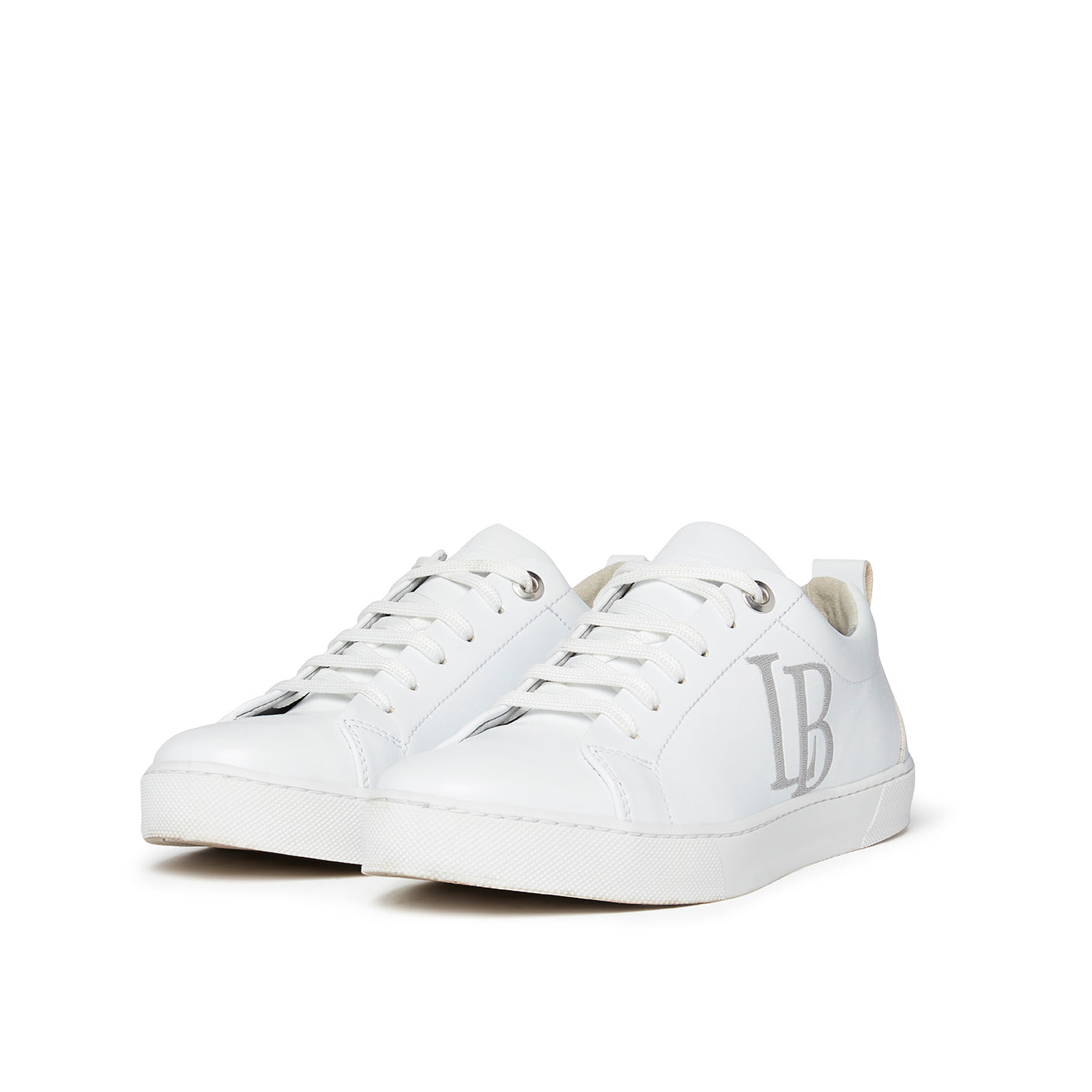LB White Apple Leather Sneakers Men