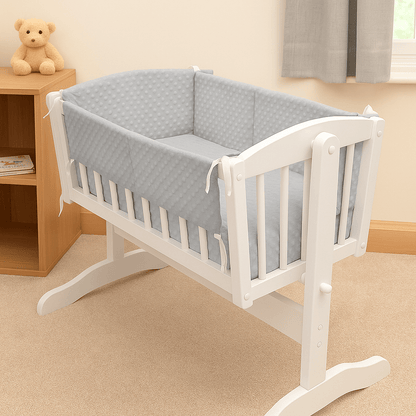 2pc Dimple Crib/Cradle Quilt & Bumper Bedding Set