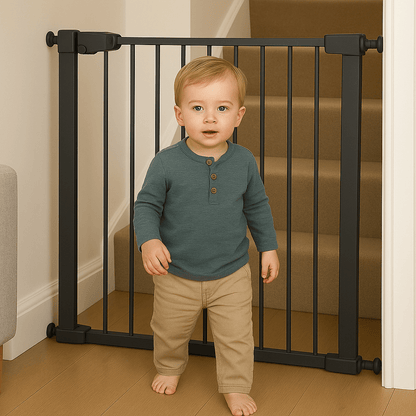 FYLO Baby Safety Stair Gate Pressure Fit 75-114cm Extra Wide - Grey