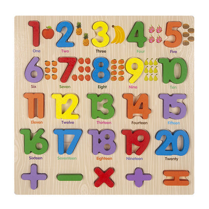 Educational Wooden Cartoon Hand Grab Puzzle Board for Children's Day Gift