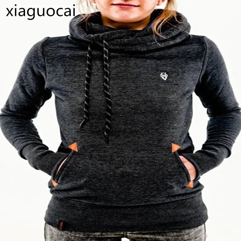 Fashion Women Hoodies & Sweatshirts with Collar L244