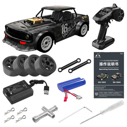 High-Speed 1/16 RC Drift Car - 2.4GHz Brushless 4WD Fun