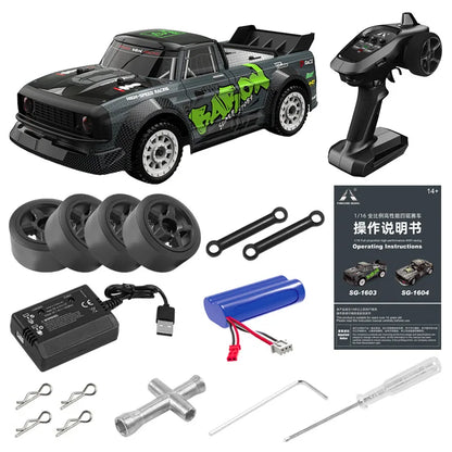 High-Speed 1/16 RC Drift Car - 2.4GHz Brushless 4WD Fun