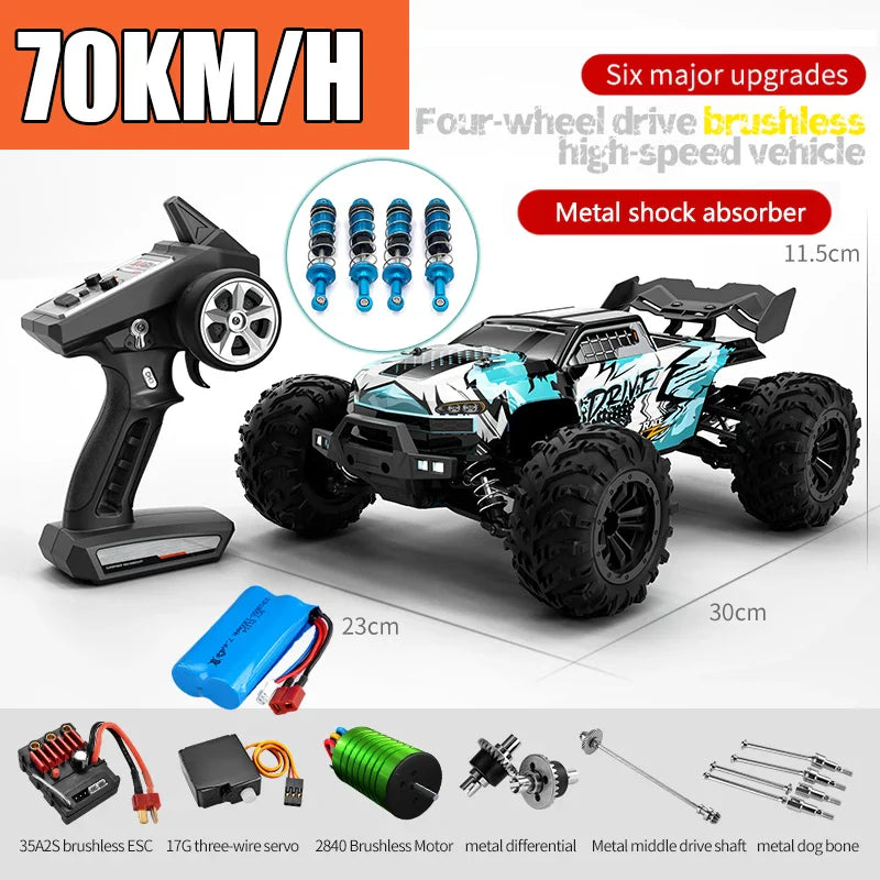 High-Speed 4WD RC Drift Truck with LED Lights