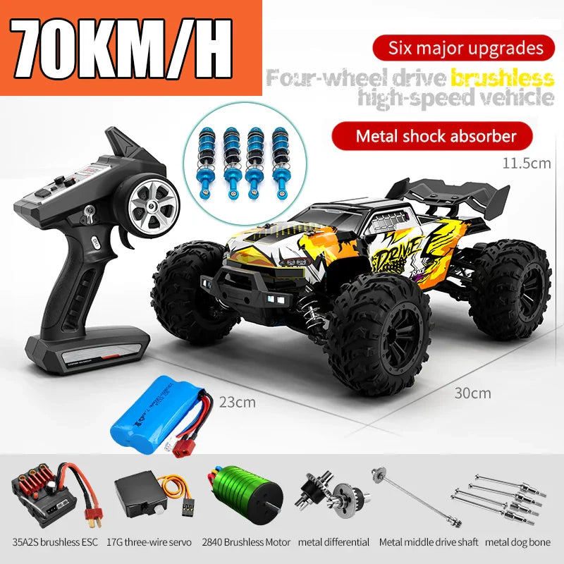 High-Speed 4WD RC Drift Truck with LED Lights