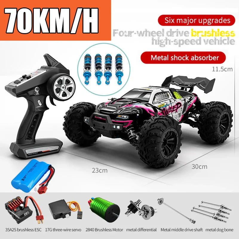 High-Speed 4WD RC Drift Truck with LED Lights