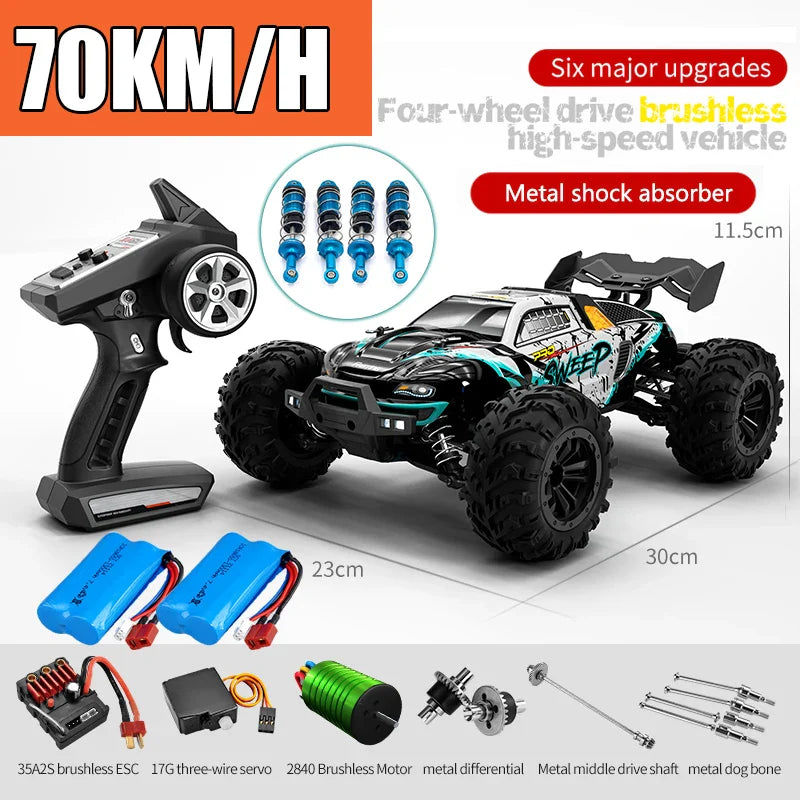 High-Speed 4WD RC Drift Truck with LED Lights