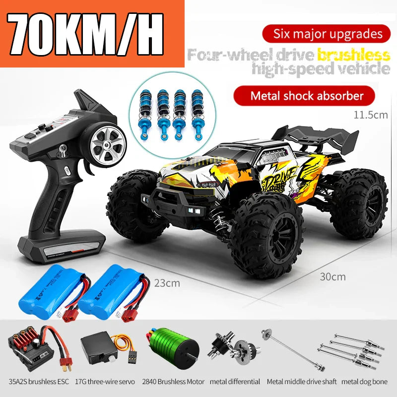 High-Speed 4WD RC Drift Truck with LED Lights