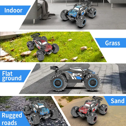 High-Speed Off-Road Remote Control Monster Truck with LED Lights