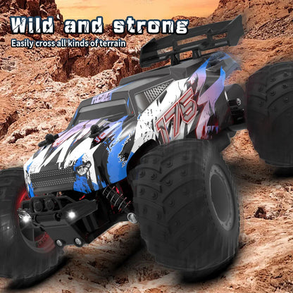 High-Speed Off-Road Remote Control Monster Truck with LED Lights