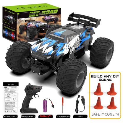High-Speed Off-Road Remote Control Monster Truck with LED Lights