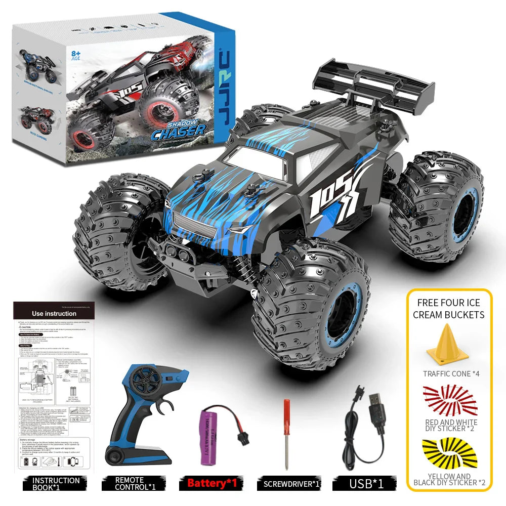 High-Speed Off-Road Remote Control Monster Truck with LED Lights