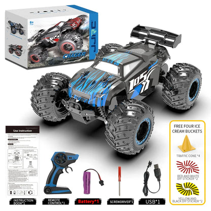 High-Speed Off-Road Remote Control Monster Truck with LED Lights