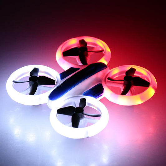 RC Drone Car Quadcopter with Altitude Hold and LED Lights - Remote Control UFO Hand Control Helicopter