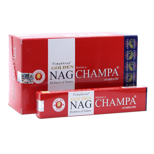 Champa Genuine Golden Nag | Incense Sticks Joss 15g | Premium Scents | Fragrance | Hand Rolled | Yoga | Aromatherapy | Meditation-0